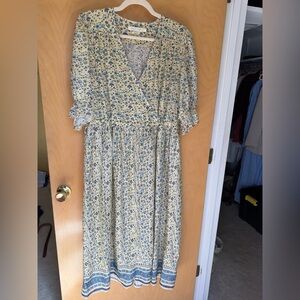 SOLD Christy Dawn Della Larkspur Ditsy Floral peace silk and cotton blend L